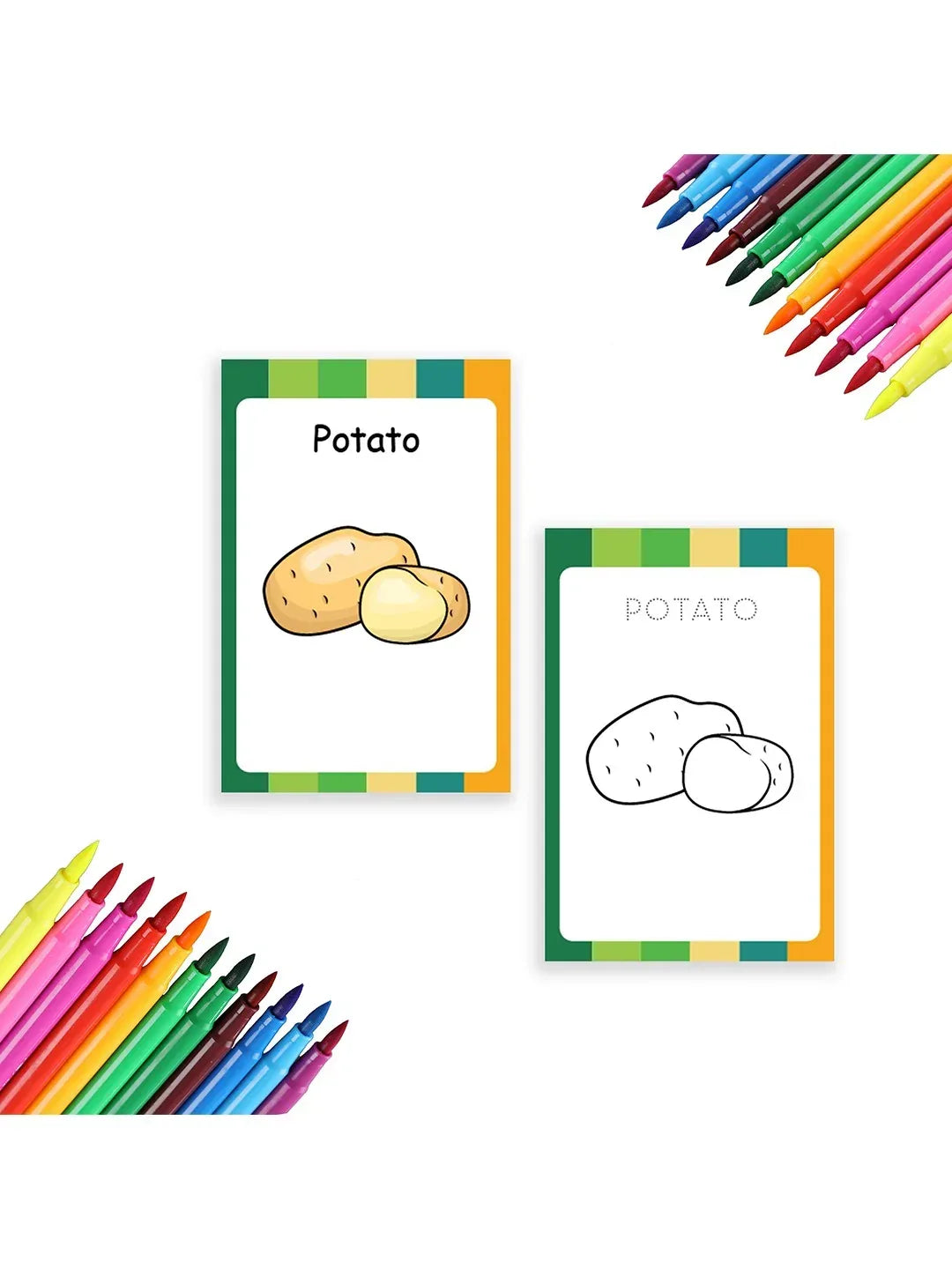 iLearnNGrow Baby’s First Vegetables Flash Cards – 28 Pc Educational Veggie Flash Card Set for Kids