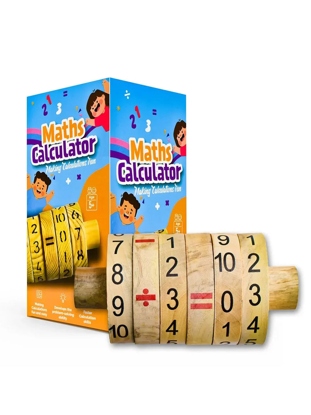 iLearnNGrow Maths Calculator – Interactive Wooden Learning Calculator for Kids