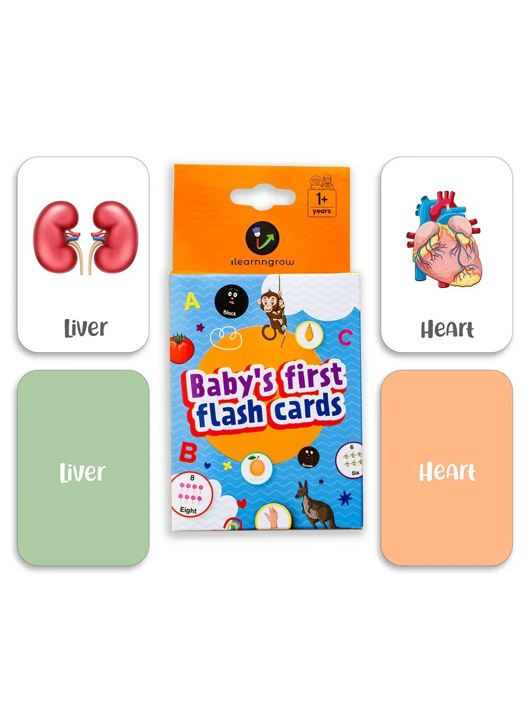 iLearnNGrow Baby’s First Body Parts Flash Cards – Educational Learning Flashcard Set for Kids