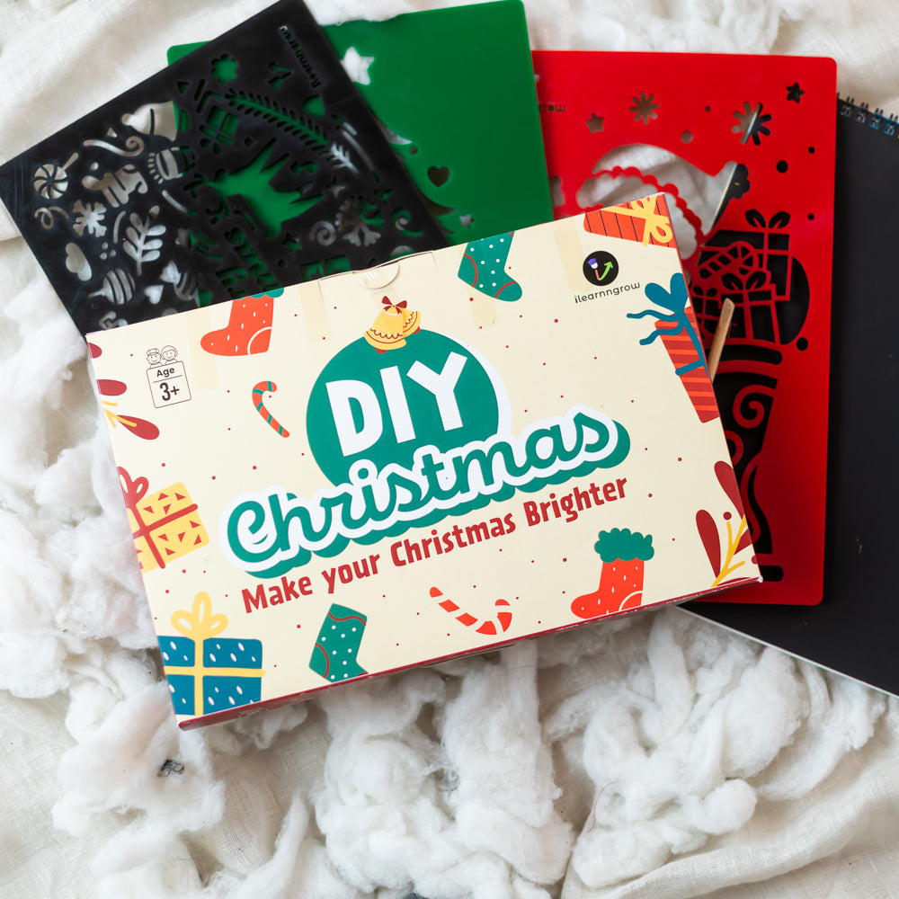 Christmas Stencil with Scratch Paper