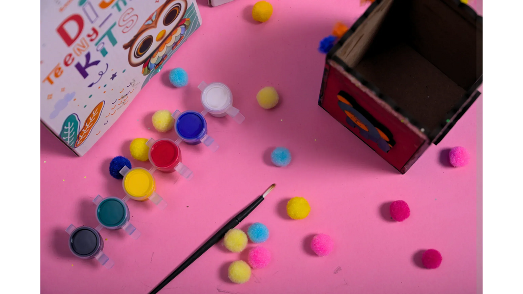 Teeny Tiny DIY Pen Stand Craft Kit – Desk Organizer Craft Set for Kids | ilearnngrow