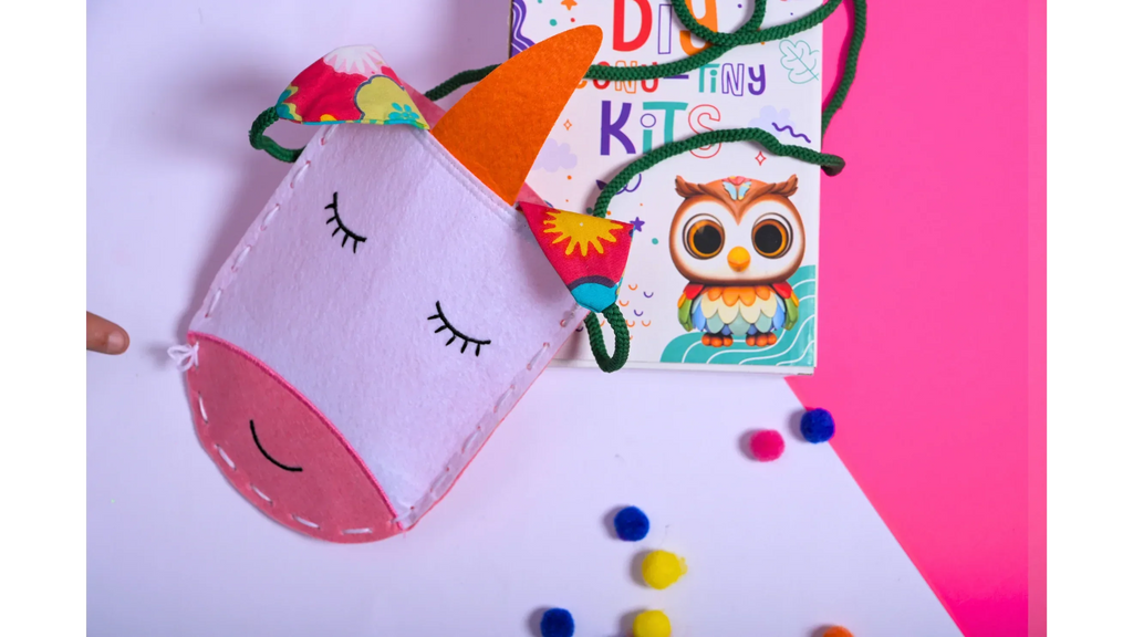 Teeny Tiny DIY Unicorn Bag Sewing Kit for Kids | iLearnNGrow