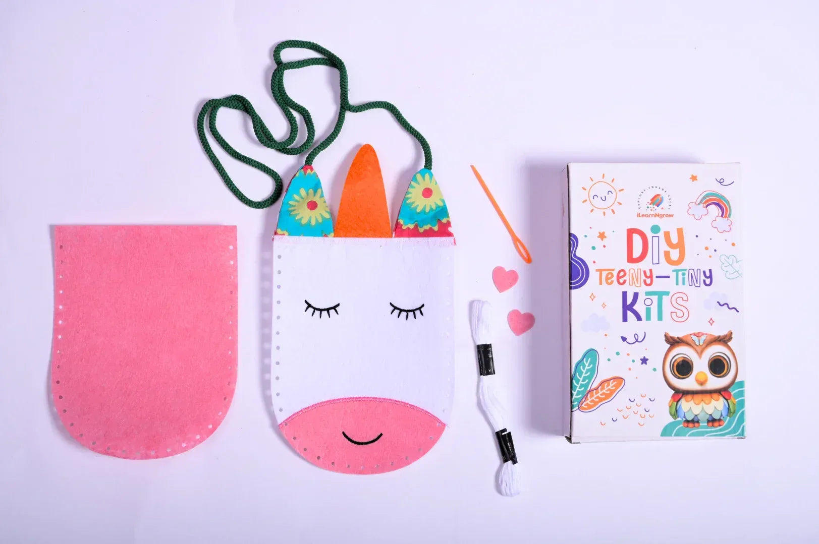 Teeny Tiny DIY Unicorn Bag Sewing Kit for Kids | iLearnNGrow