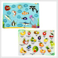 Fish & Fruit Knob & Pegged Puzzle