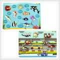 Fish & Vegetable Characters Knob & Pegged Puzzle for Kids