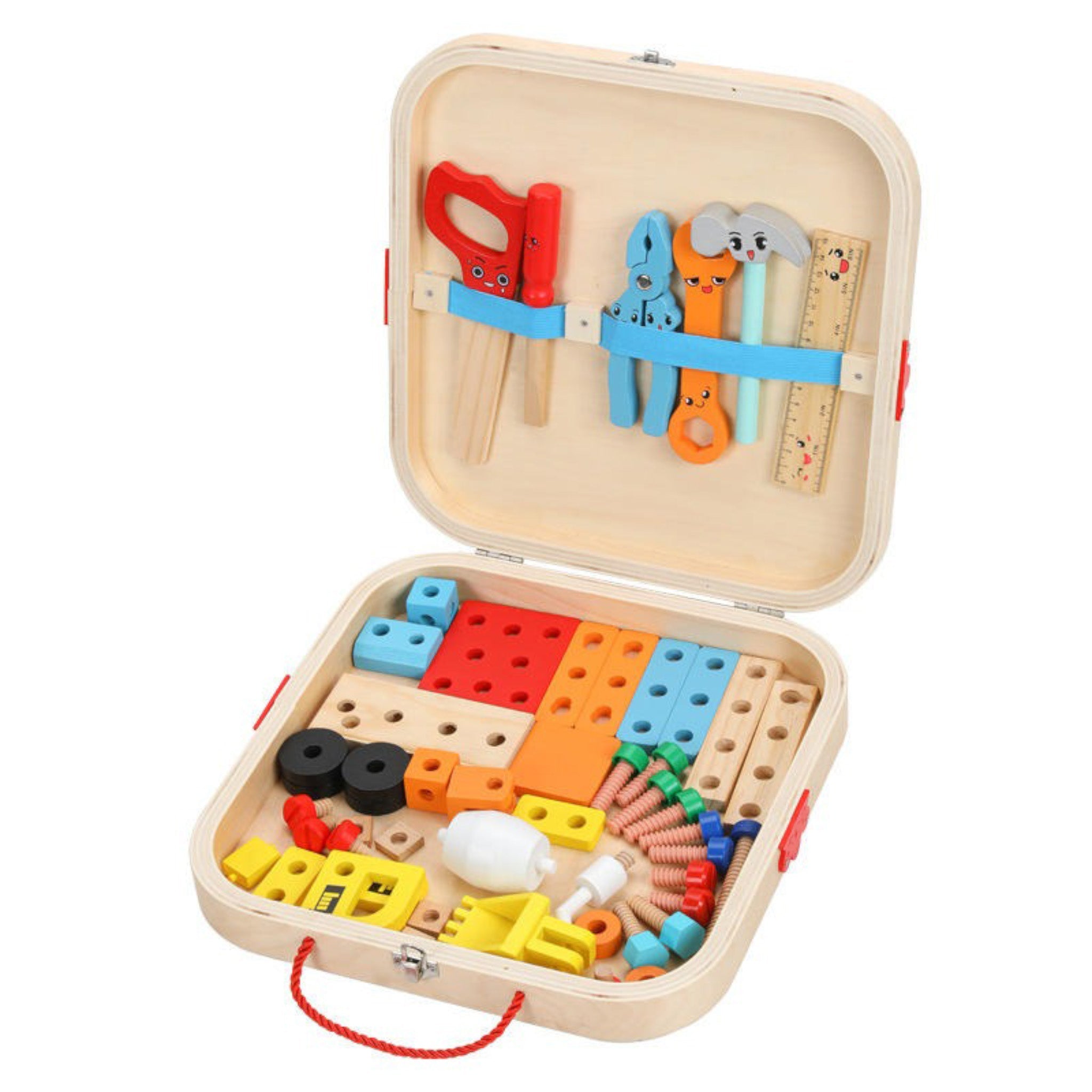 Wooden Tool Kit Set with Tool Box