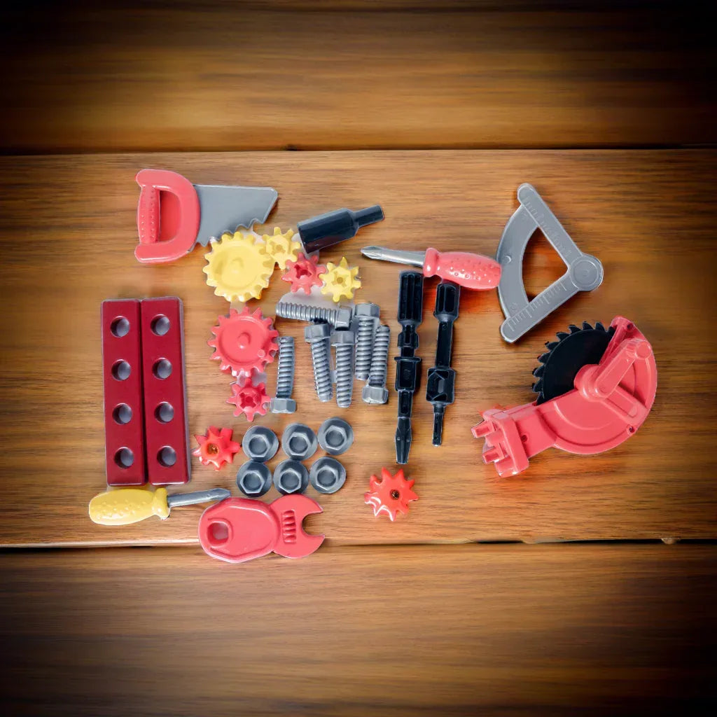 Deluxe Tool Work Bench Convertible Suitcase – Portable Role Play Toy Set for Kids