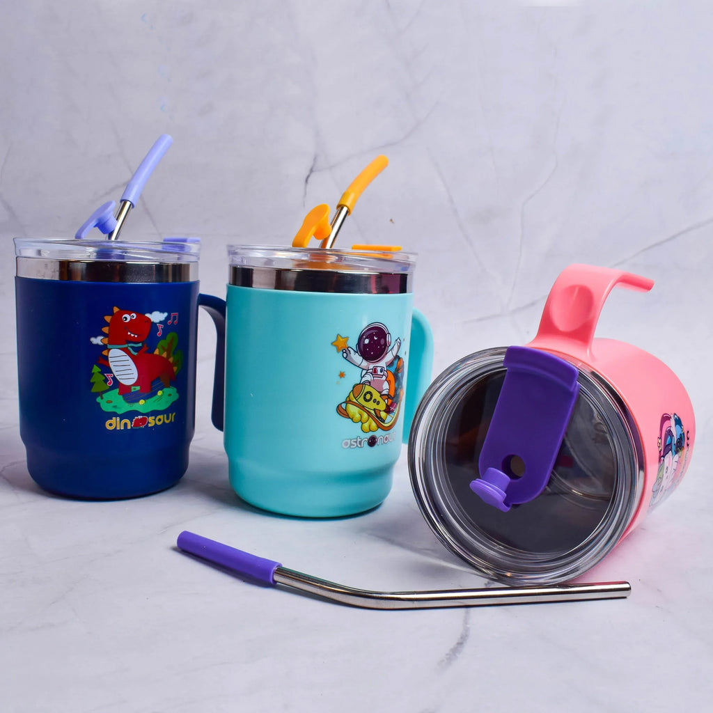 iLearnNGrow Space Sipper Bottle – Kids Sipper Bottle with Straw | Cute Space Water Bottle