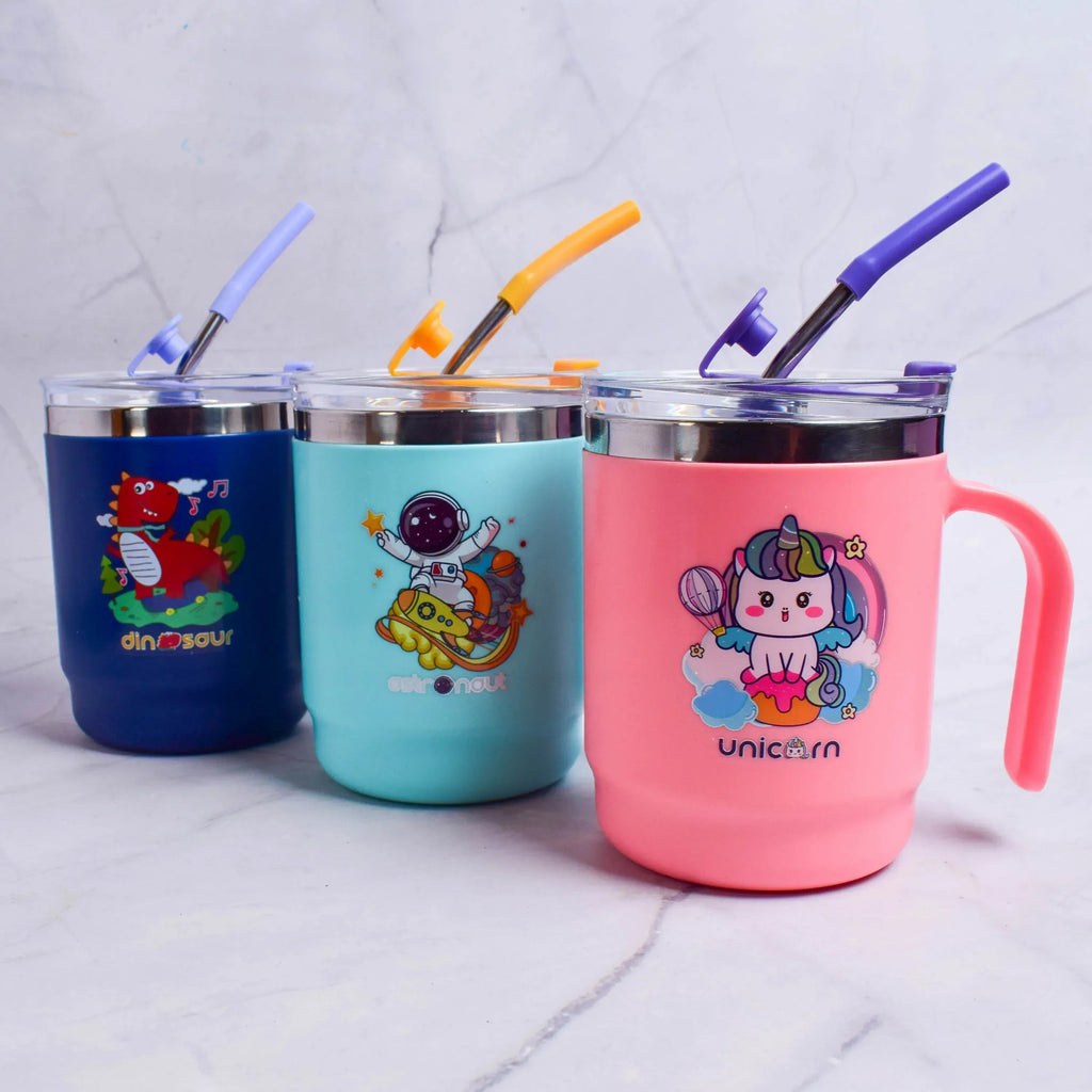 iLearnNGrow Dino Sipper – Kids Dinosaur Water Bottle with Straw