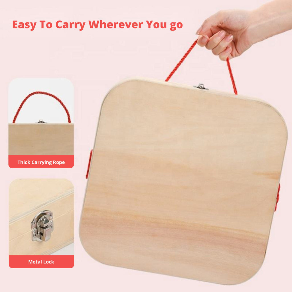 Wooden Tool Kit Set with Tool Box