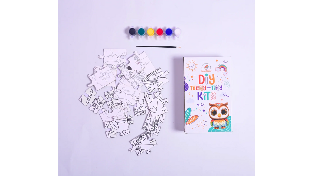 Teeny Tiny DIY Puzzle Set of Two for Kids | Multi-Craft Kids Puzzle Kit