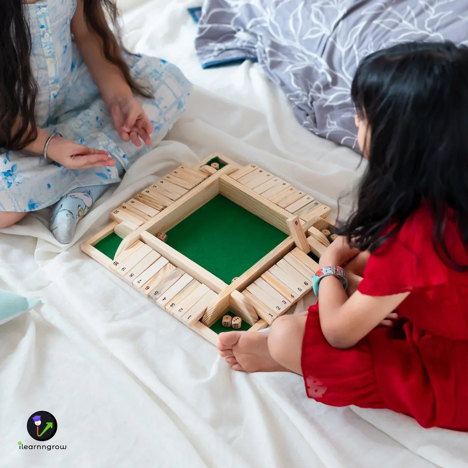 iLearnNGrow Shut The Box – Classic Wooden Shut the Box Dice Game
