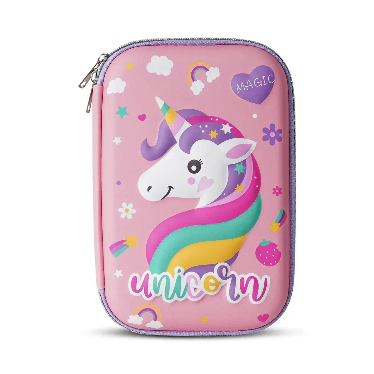 ilearnngrow Stationery Pouches – Unicorn – Durable Kids Pencil Pouch with Zipper