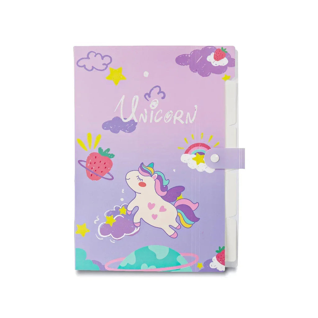 iLearnNGrow Unicorn Theme Folder – Cute & Durable School Document Organizer for Kids
