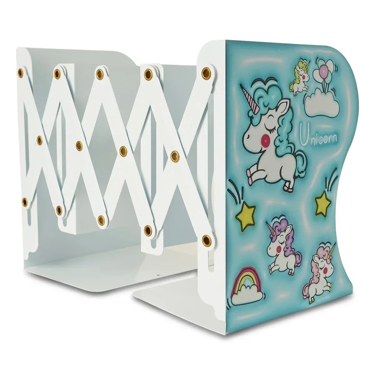 iLearnNGrow Foldable Expandable Metal Book Shelf – Kids Book Storage Organizer Rack (Available in Multiple Themes)
