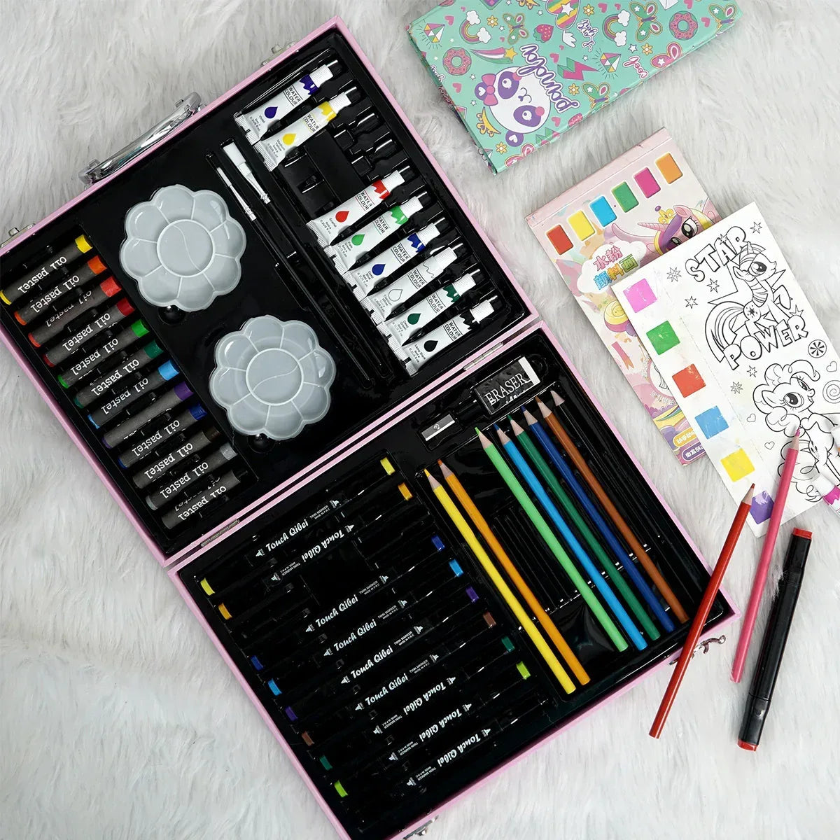 ilearnngrow 128 Pieces Colouring Set- Unicorn