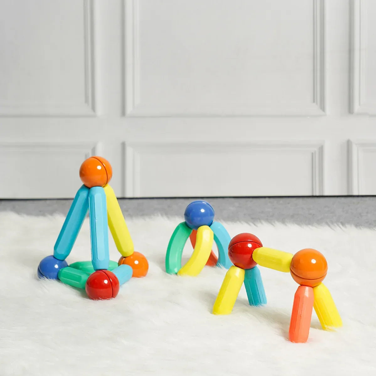 iLearnNGrow 32 Pcs Magnetic Stick Blocks – Creative STEM Building Toy for Kids
