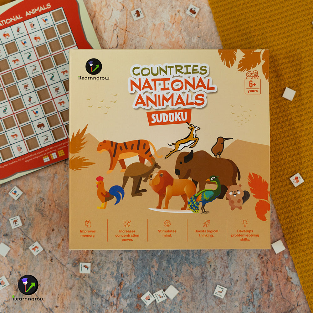 Countries National Animal Sudoku (6-8 years)