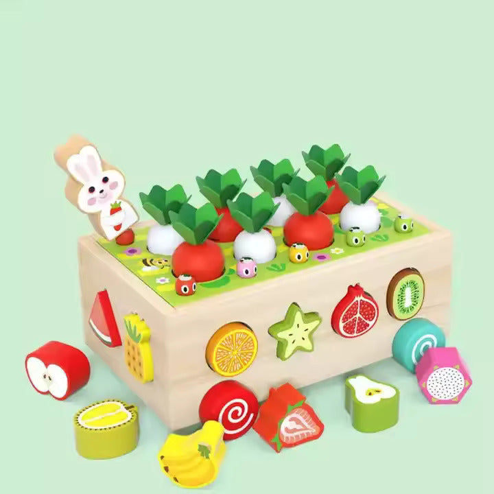 Wooden Carrot Harvest Educational Toy