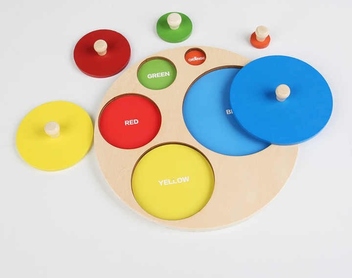 Wooden Colour Recognition Board with Knobs