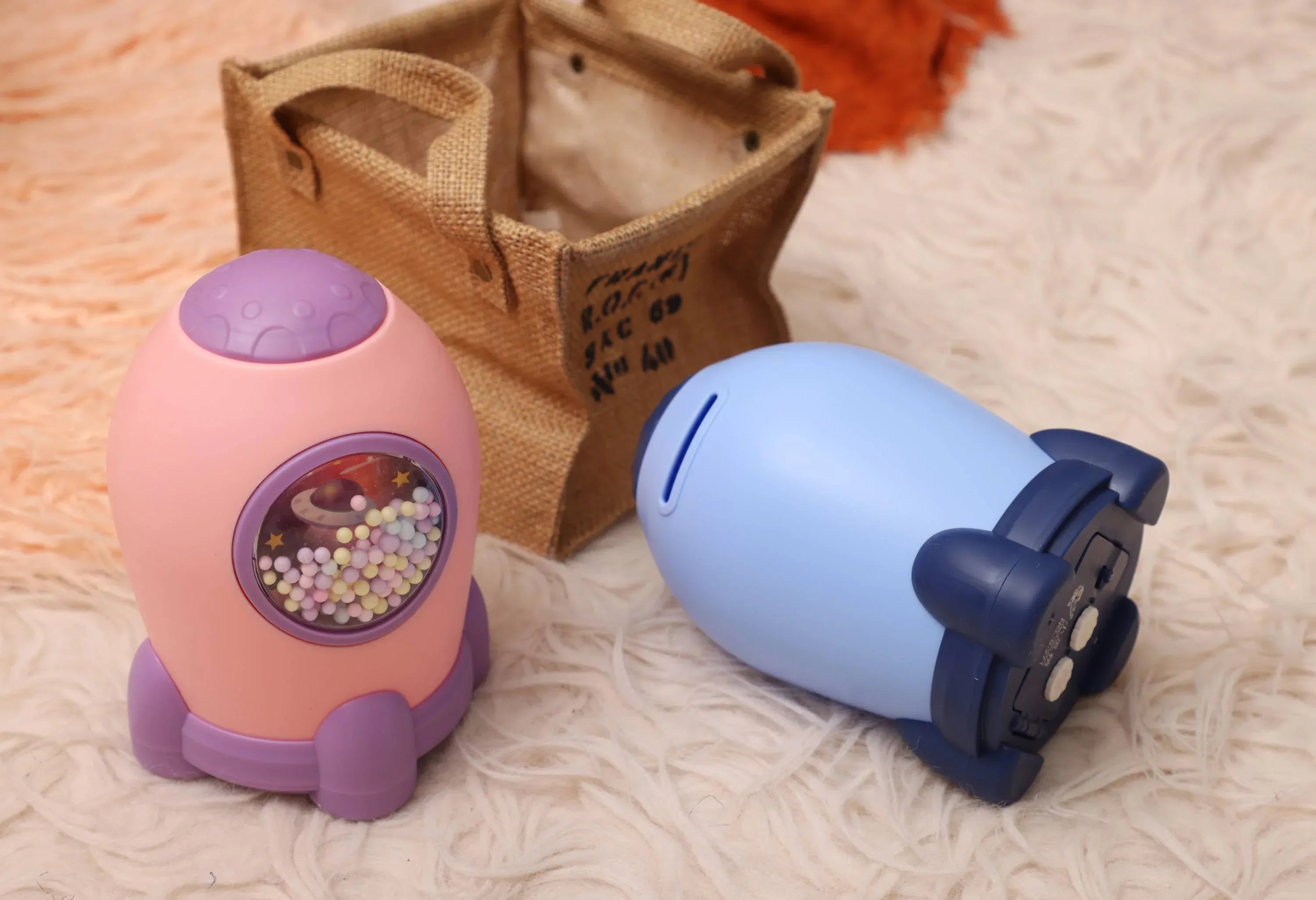 iLearnNGrow Rocket Piggy Bank – Kids Gullak Bank with Mini Lock & Keys