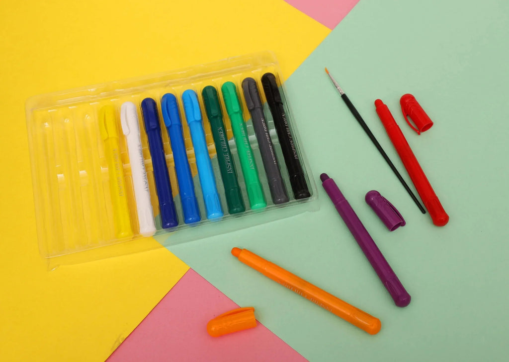 iLearnNGrow Silky Crayon Pens – 12‑Color Twistable Art Set for Kids