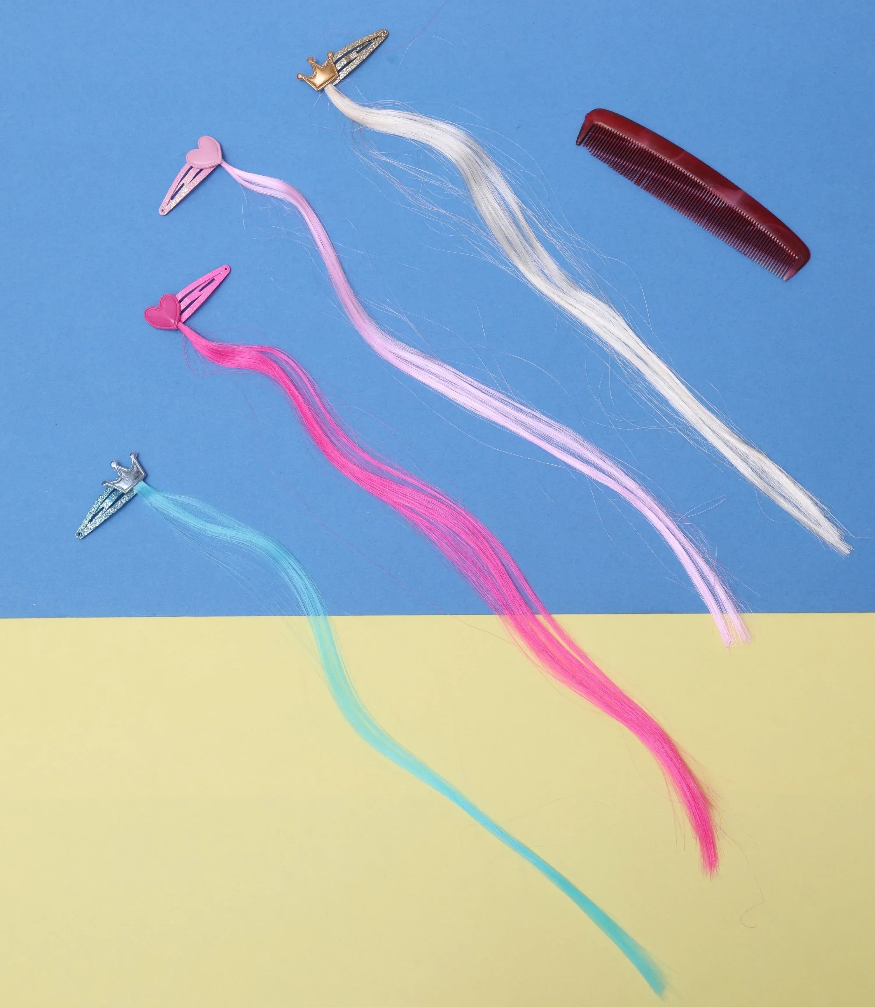 Multi Colot Hair Extension – Colorful Clip‑On Hair Extension for Kids