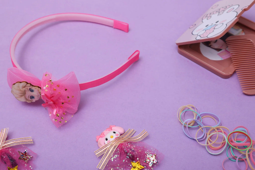 iLearnNGrow Frozen Hair Accessories Set (Pink) – Stylish Hair Accessories