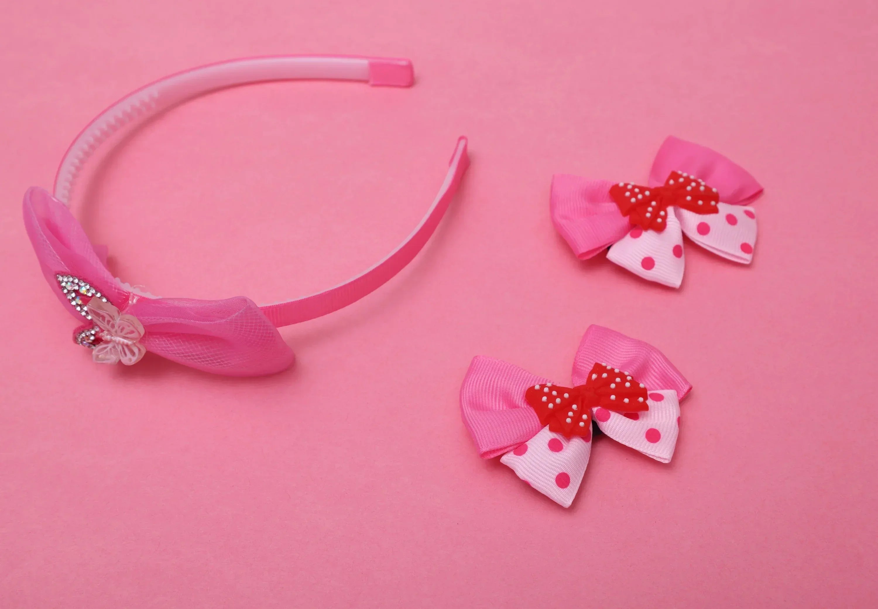 iLearnNGrow Bow Hair Accessories Set (Pink) – Lovely Hair Accessories