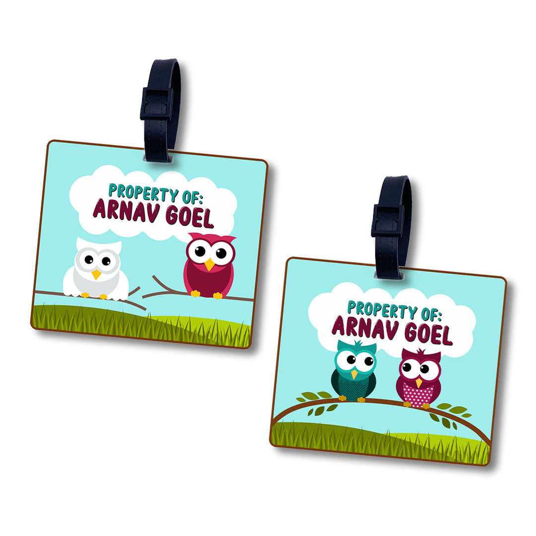 Personalised Luggage Tags-Lazy Owl