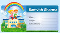 School Notebook Labels-Rainbow