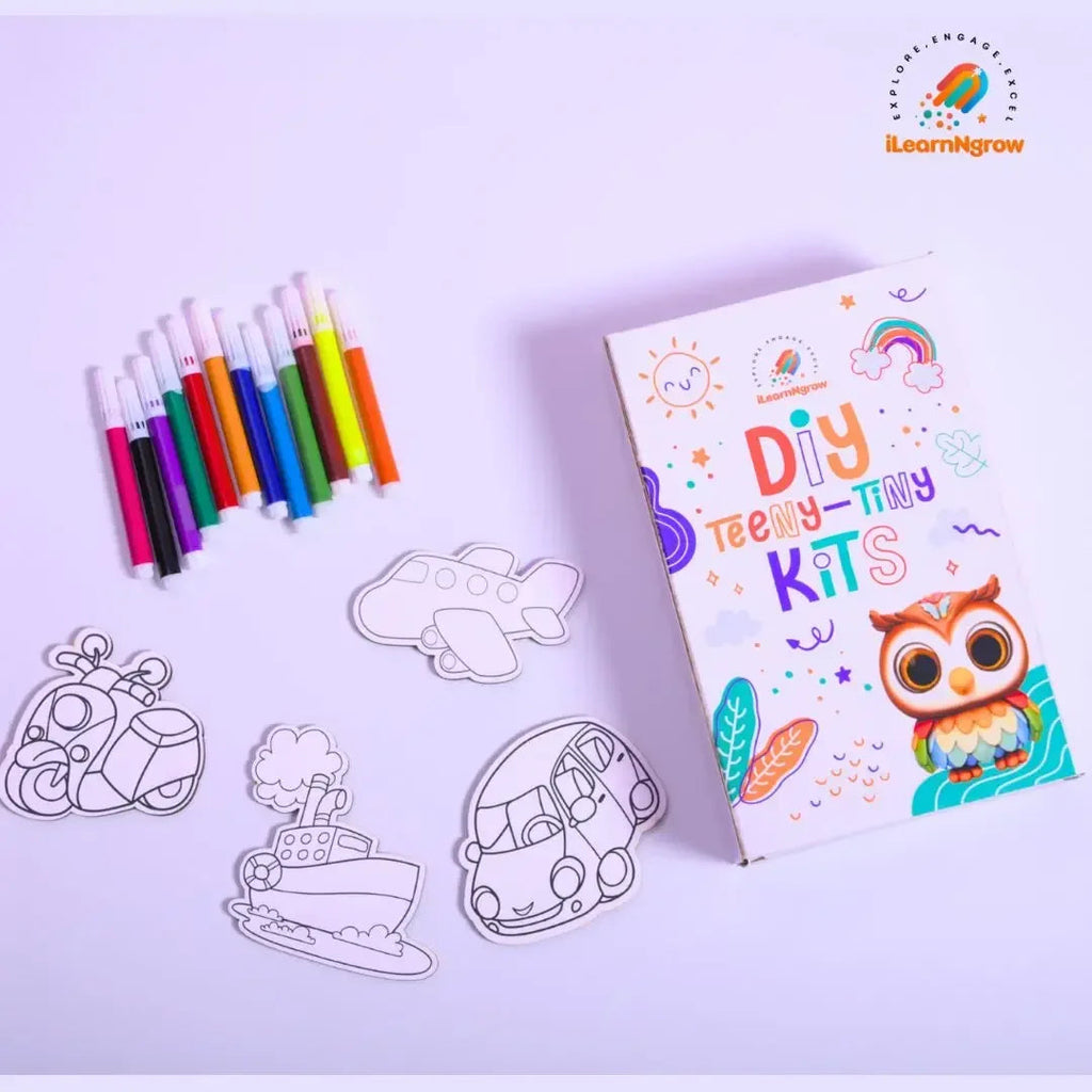 Teeny Tiny Craft Bundle for Kids – Pen Stand, Fridge Magnet & Dino Painting Kit | Fun Art & DIY Activities