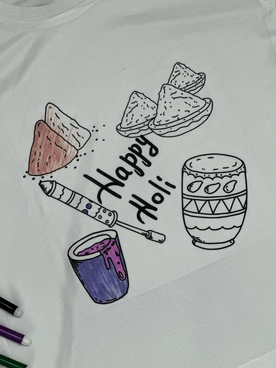 Color your own Holi Tee Shirt