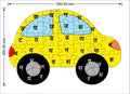 Wooden Jigsaw Puzzle – Car Shaped Hindi Consonants