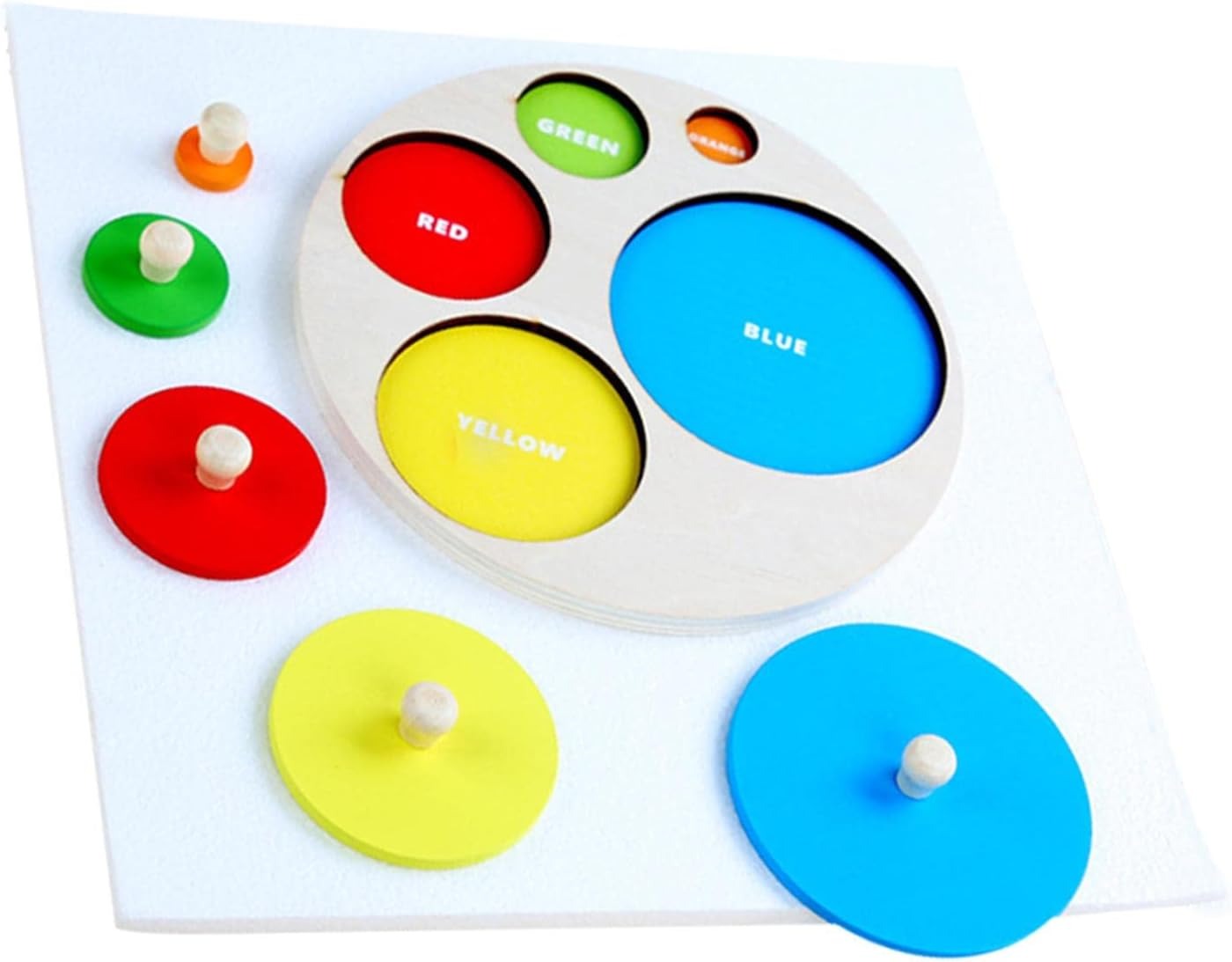 Wooden Colour Recognition Board with Knobs
