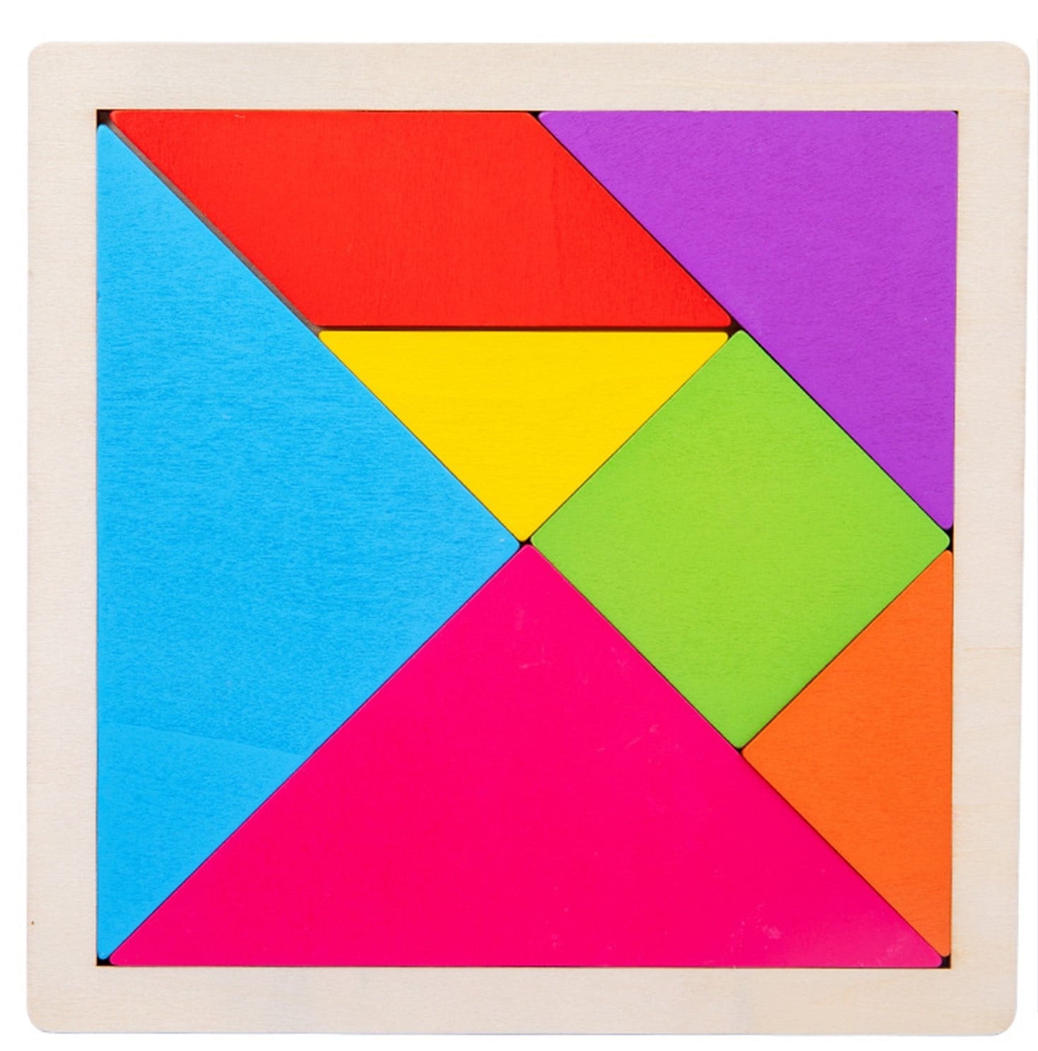 Wooden Tangram Puzzle With Pattern