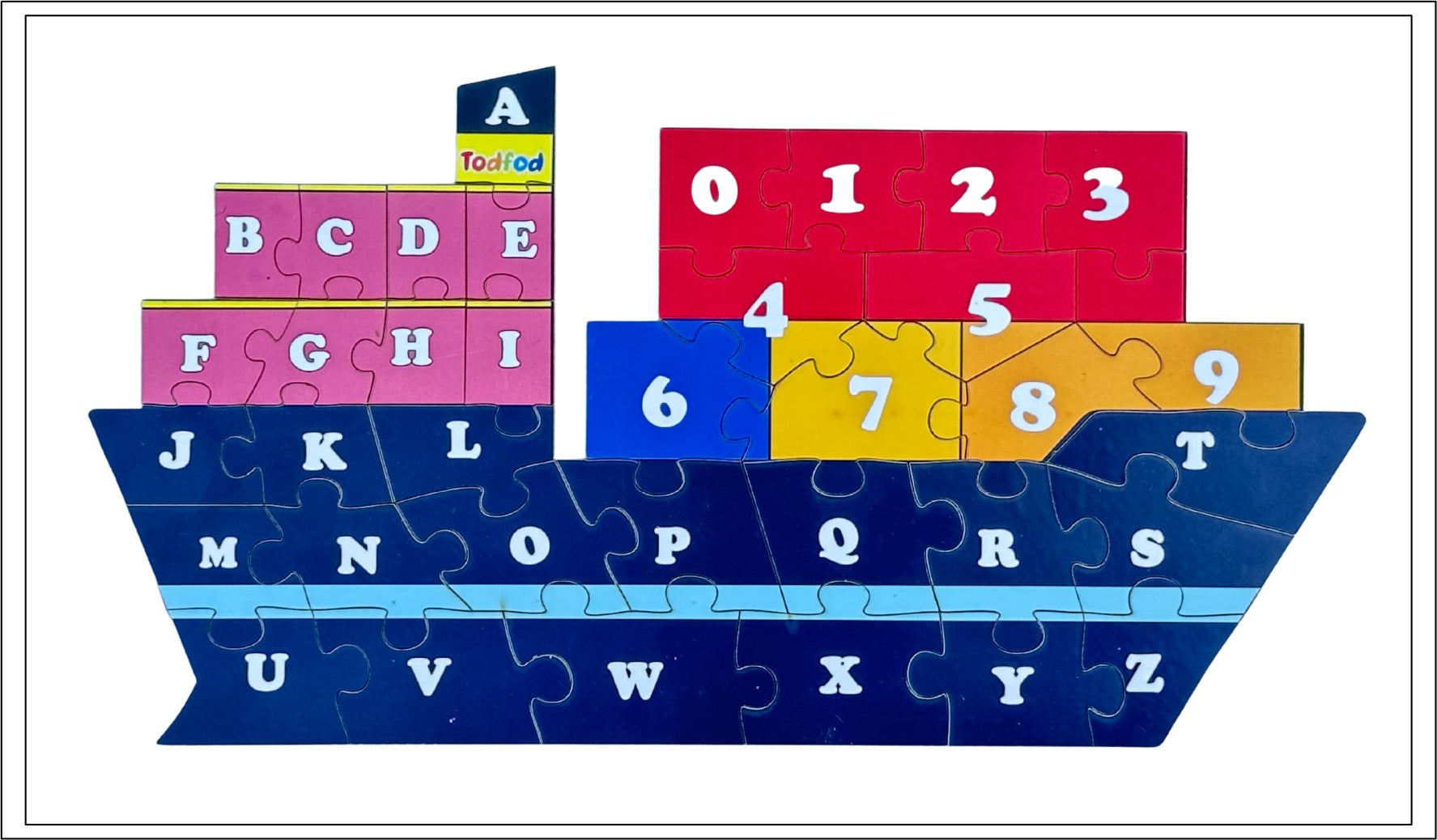 Wooden Jigsaw Puzzle – Ship Shaped English Alphabets