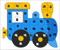 Wooden Jigsaw Puzzle – Train Shaped Gujarati Consonants