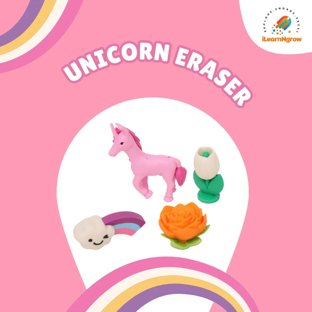 Unicorn Fun Bundle for Kids – Sipper Bottle, Eraser & Wallet | Magical Unicorn Gift Set